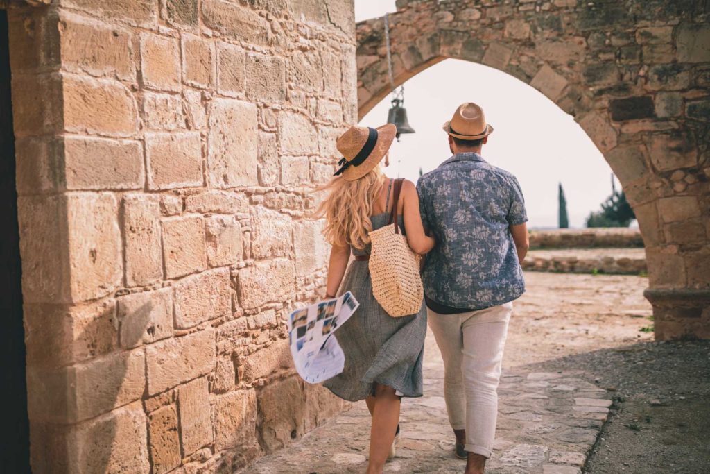 Couple exploring destinations