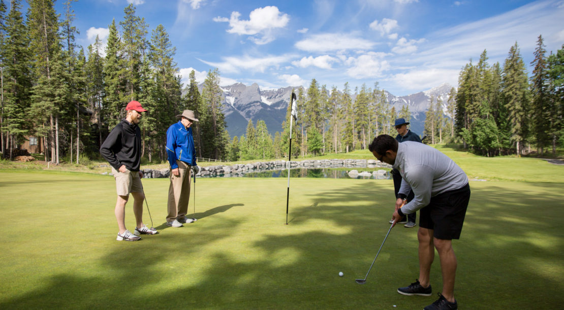 play a round of golf while on your canadian rockies trip